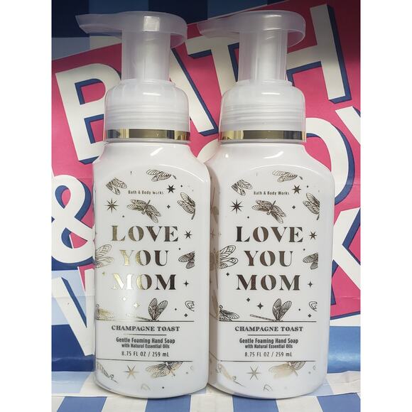 BBW LOVE YOU MOM Champagne Toast Gentle Foaming Hand Soap 2 Pack - Picture 1 of 2